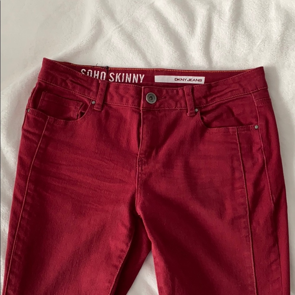 DKNY Soho Skinny Jeans - Red